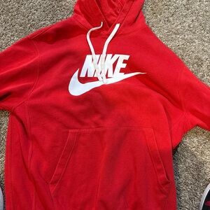 Nike Men's Red Hoodie Sweater